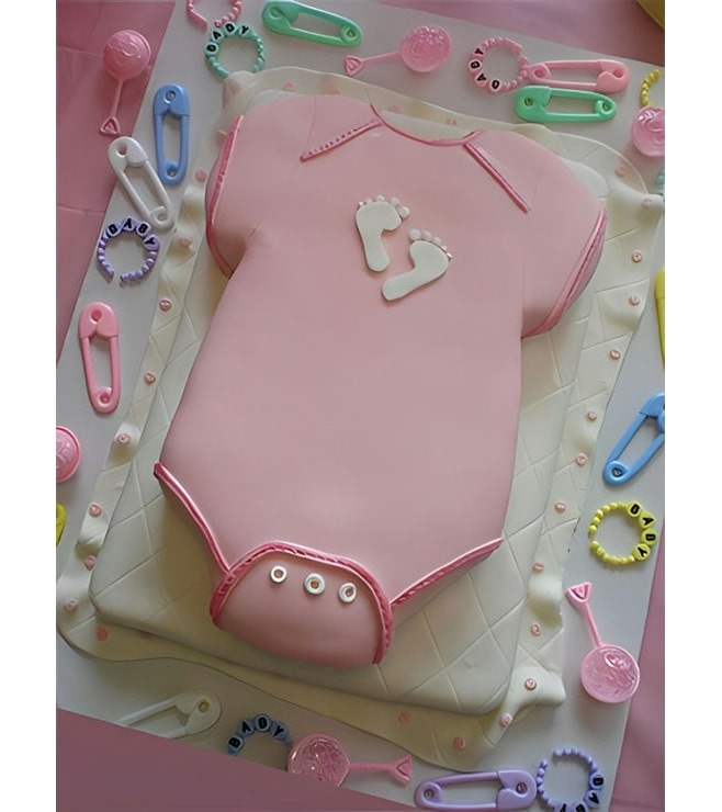 Baby Girls Onesie Cake, Baby Shower Cakes