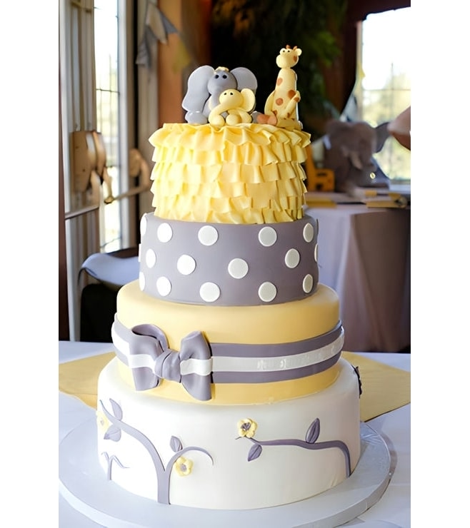 Animal Friends Multi Tiered Baby Cake, Baby