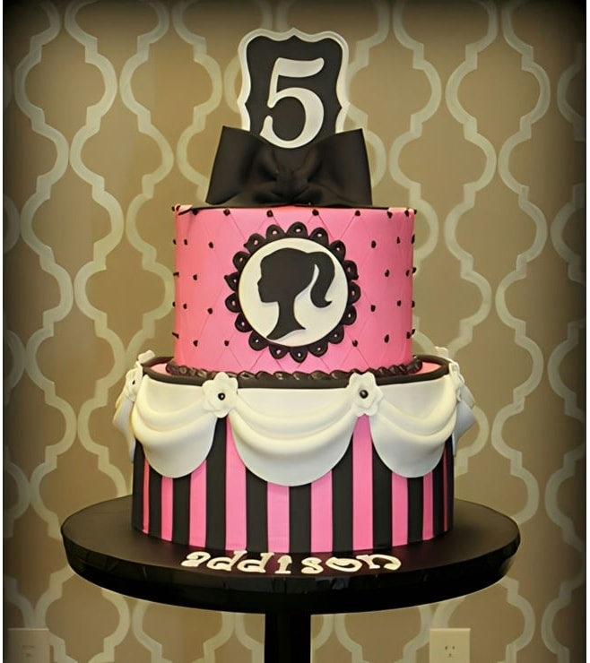 Barbie Silhouette  Logo Cake