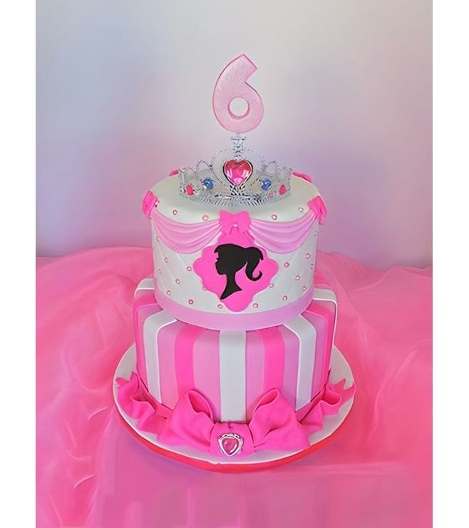 Barbie Logo Tiered Cake, Cartoons