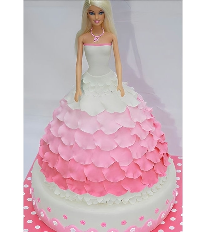 Barbie Flowing Floral Dress Cake, Cartoons