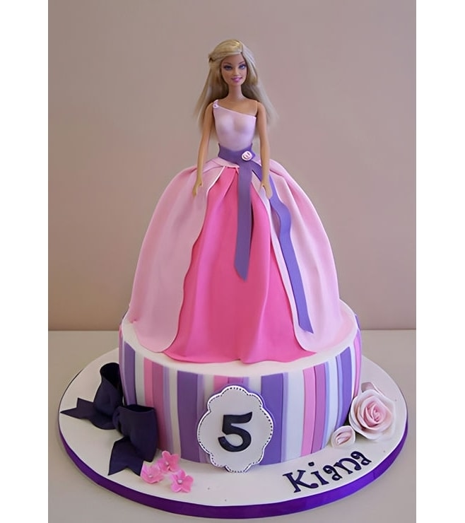 Barbie Shades of Pink Dress Cake, Girl