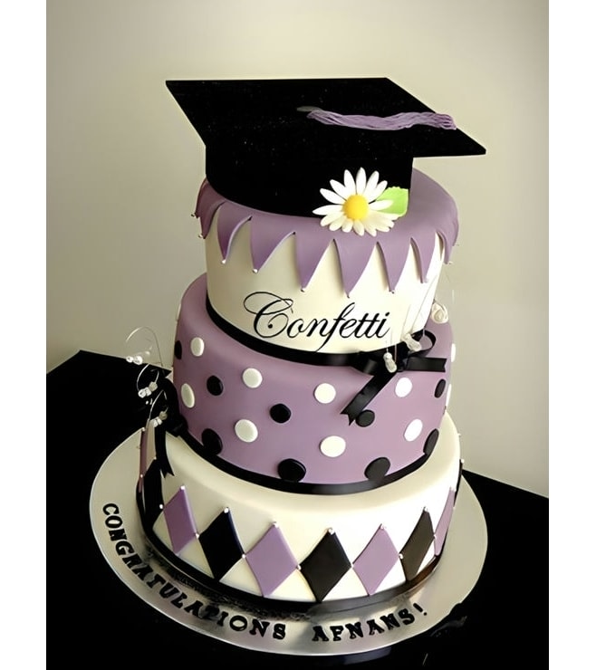 Daisy Stack Graduation Cake