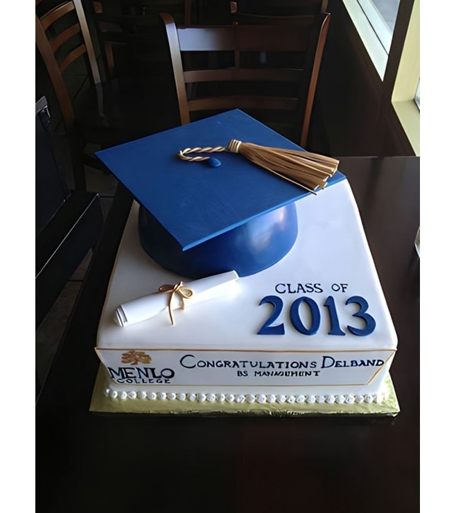 Minimalist Graduation Box Cake, Graduation Cakes