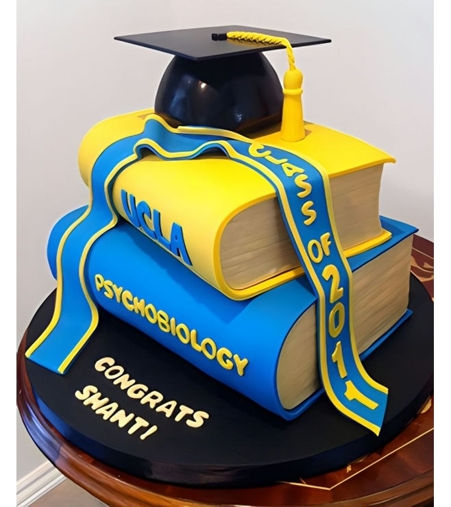 Textbook Stack Graduation Cake, Graduation