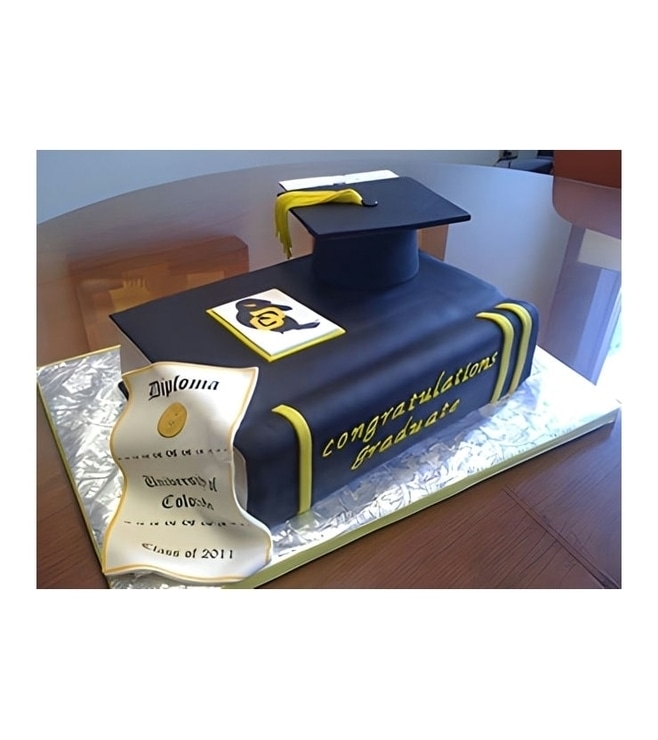 Diploma Drape Graduation Cake