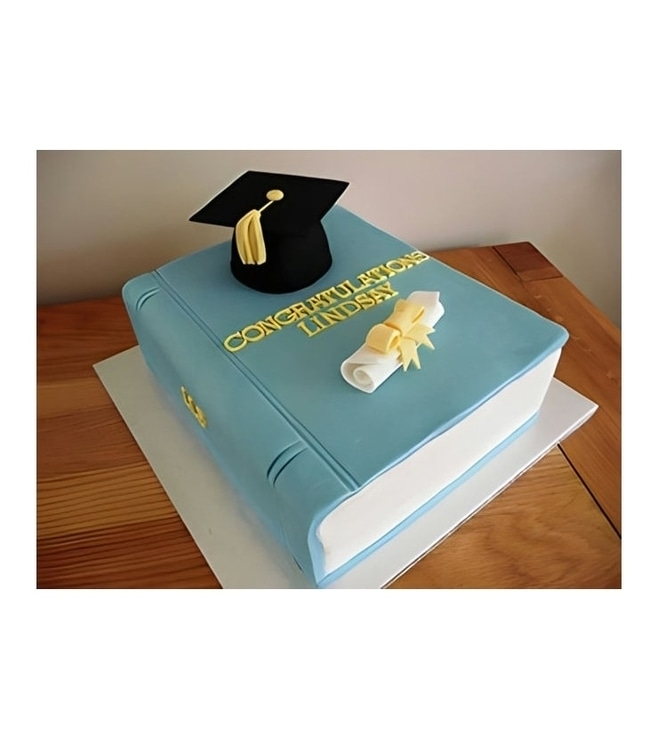 Congratulatory Textbook Graduation Cake