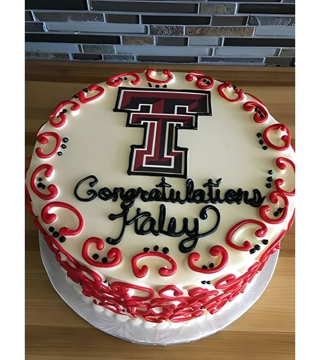 Classic University Logo Graduation Cake