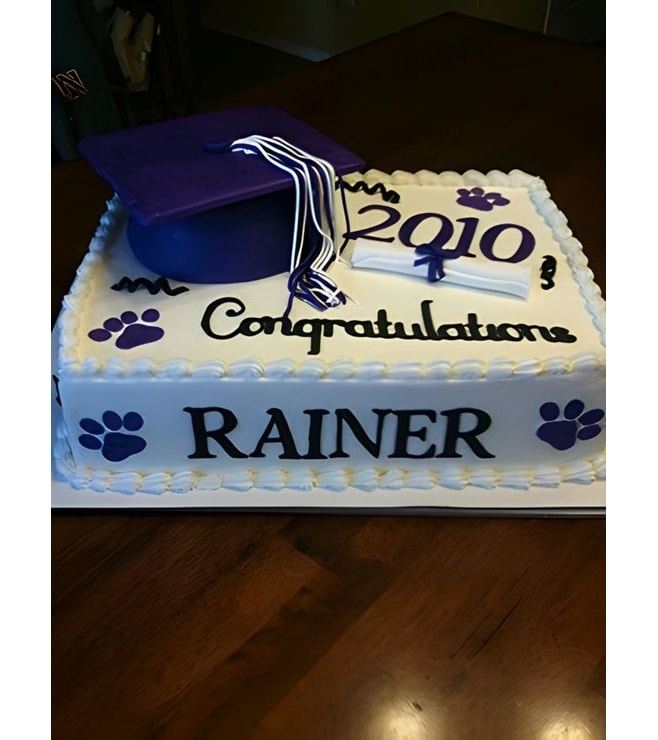 Classic Graduation Sheet Cake