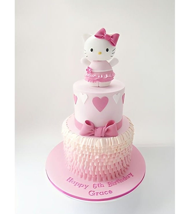 Pastel Pink Hello Kitty Stack Cake