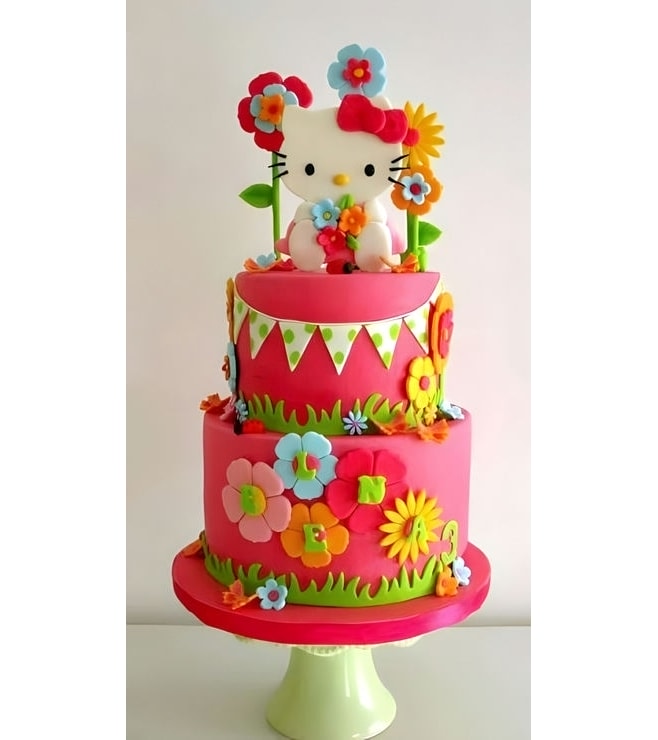 Springtime Fun Hello Kitty Cake