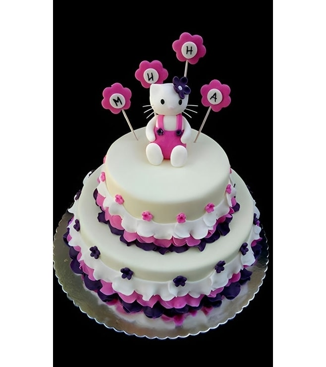 Elegant Tiered Hello Kitty Cake