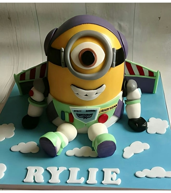 Buzz Lightyear Minion Mashup Cake