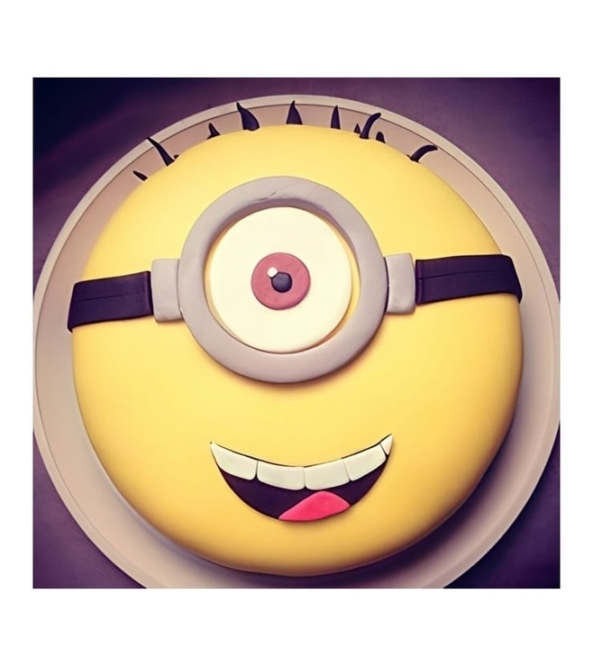 Happy Minion Face Cake, Minion Cakes