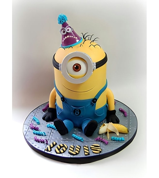 Here for the Party Minion Birthday Cake