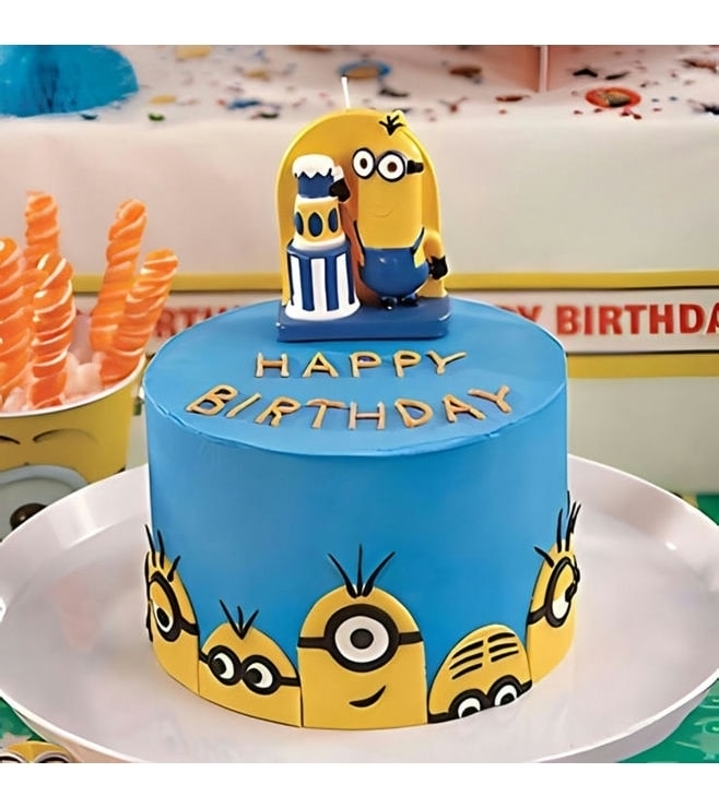 Minion Bash Birthday Cake, Boy