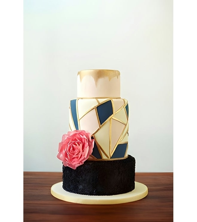 Modern Stained Glass Wedding Cake, Wedding Cakes