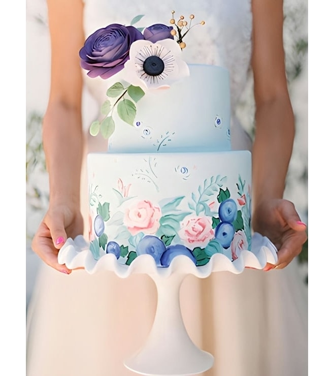 Wildflower Stack Wedding Cake