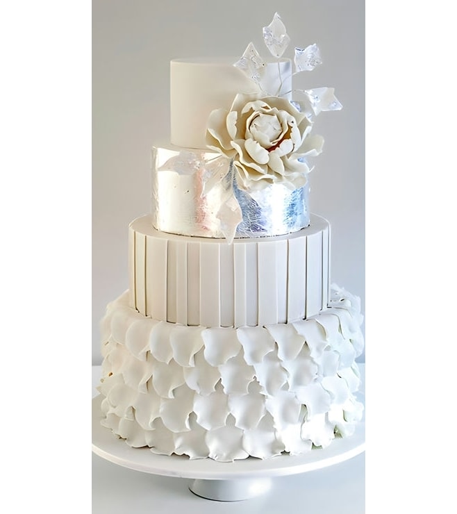 Ruffled Stack Wedding Cake
