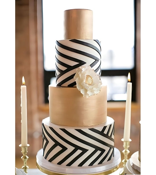 Elegant Alternating Tiered Wedding Cake, Wedding Cakes