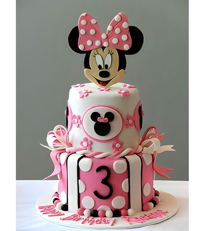 Triple Stack Minnie Mouse Cake, Cartoons