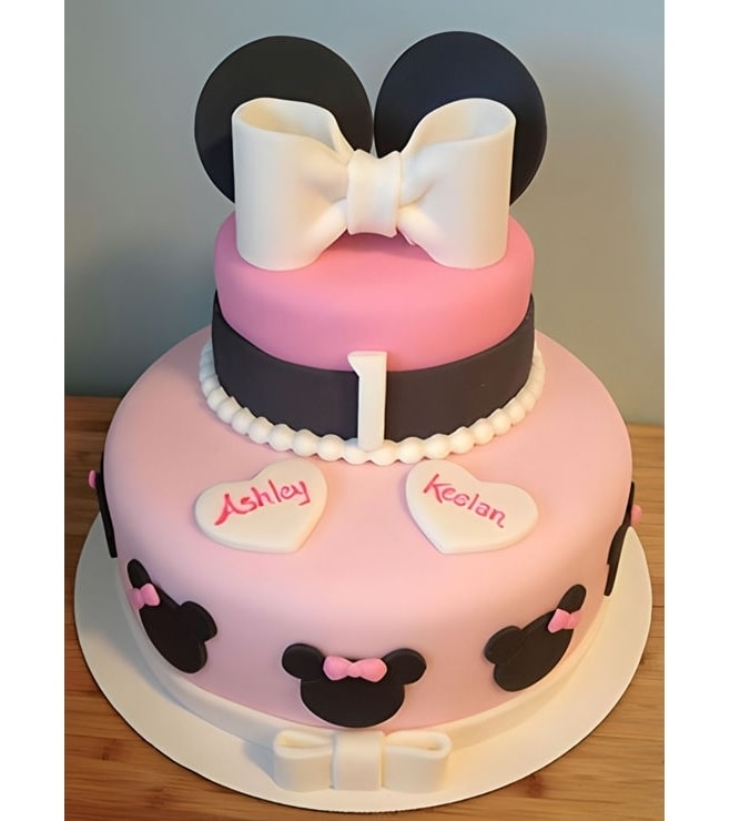 Pink Pearls Minnie Mouse Cake, Minnie Mouse Cakes