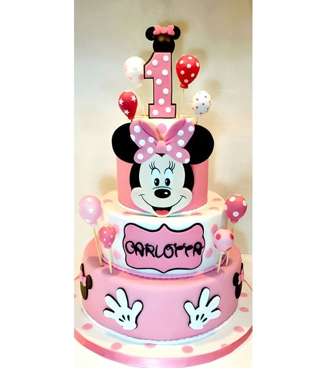 Minnie Mouse Balloon Ride Birthday Cake, Minnie Mouse Cakes