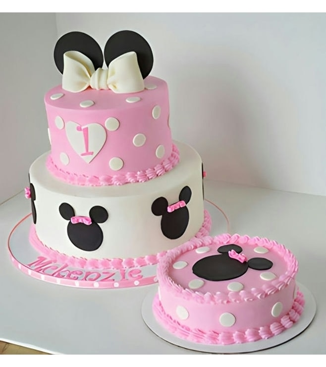 Elegant Minnie Mouse Minimalist Cake