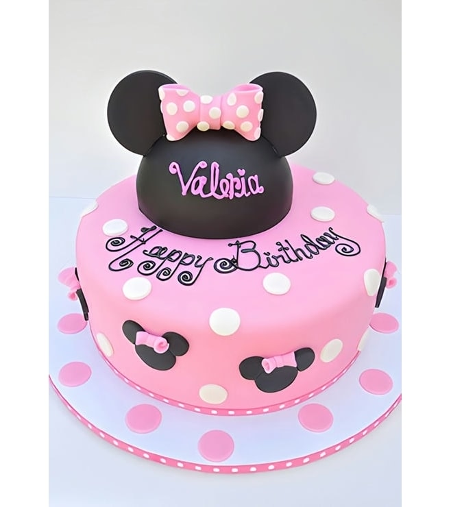 Minnie Mouse Pink Hat Box Cake