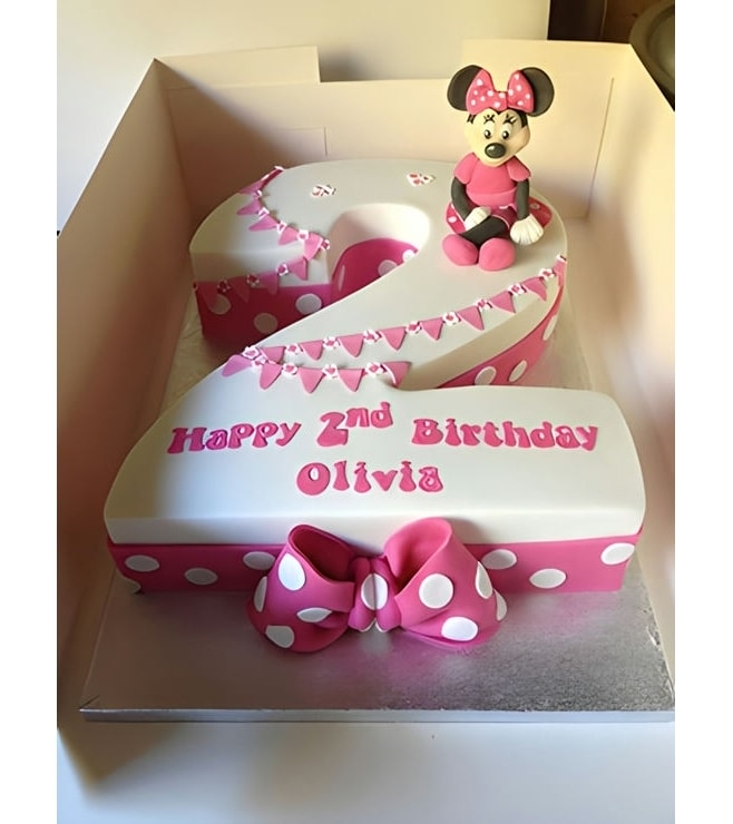 Minnie Mouse Age Announcement Cake, Minnie Mouse Cakes