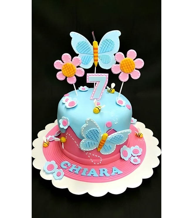 Cute and Colorful Butterfly Cake