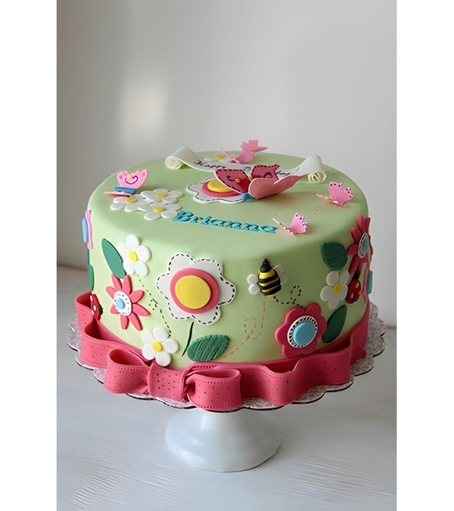 Floral Spring Butterfly Cake