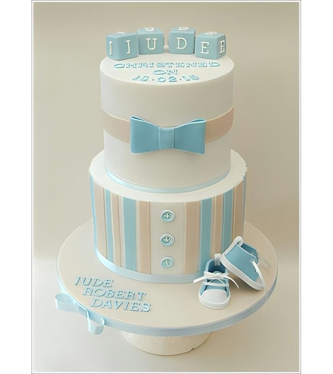 Dapper Baby Boy Cake, Christening Cakes