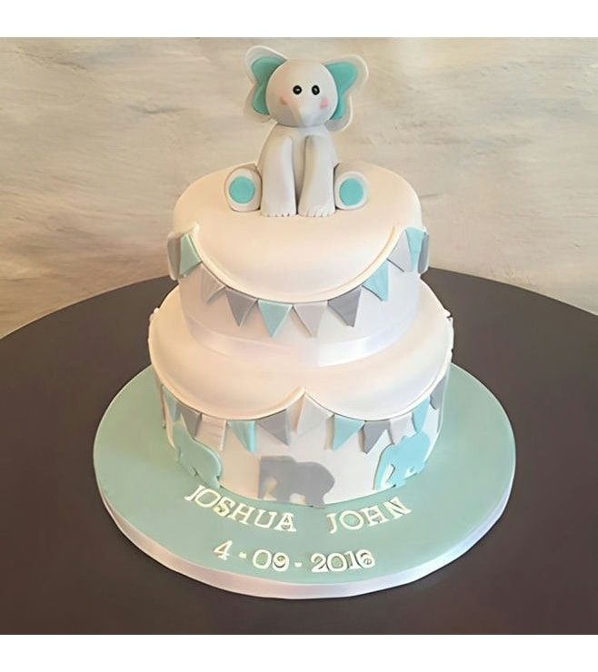 Blue Baby Elephant Cake