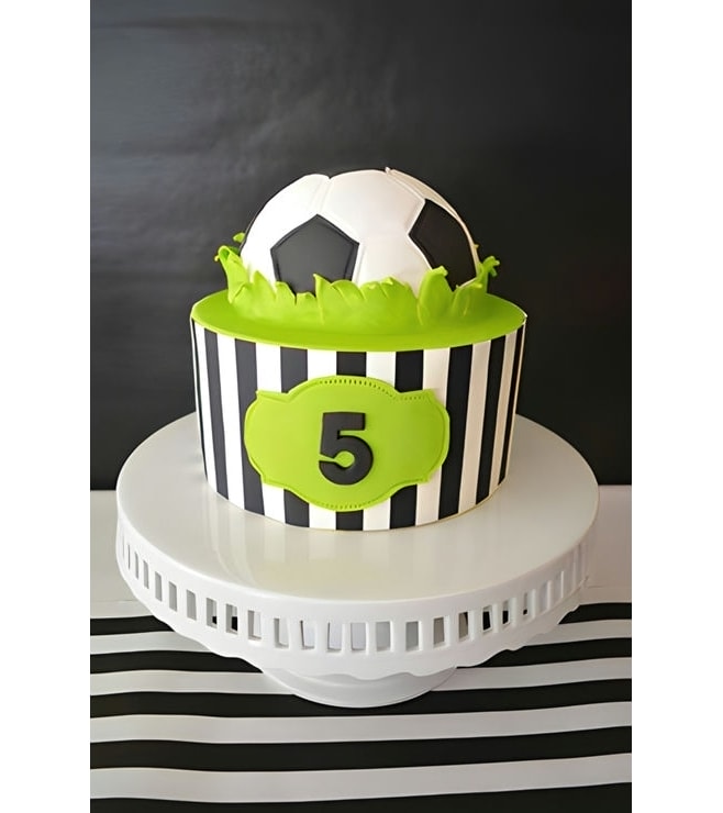 Football/Soccer Ball Burst Birthday Cake