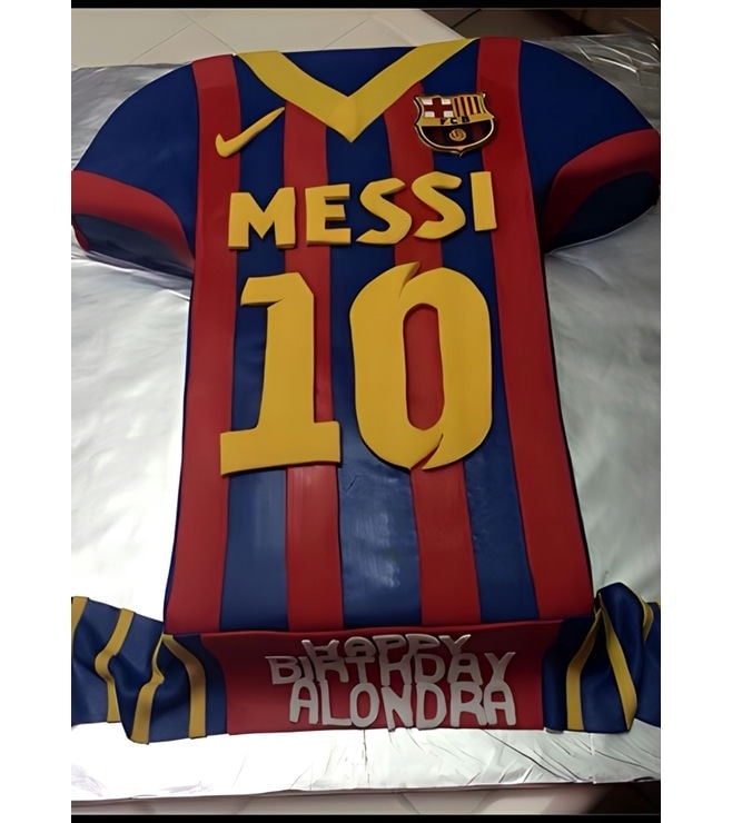 Messi Nike Jersey Cake, Football Cakes