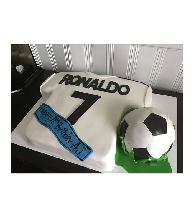 Ronaldo Jersey Cake, Football Cakes