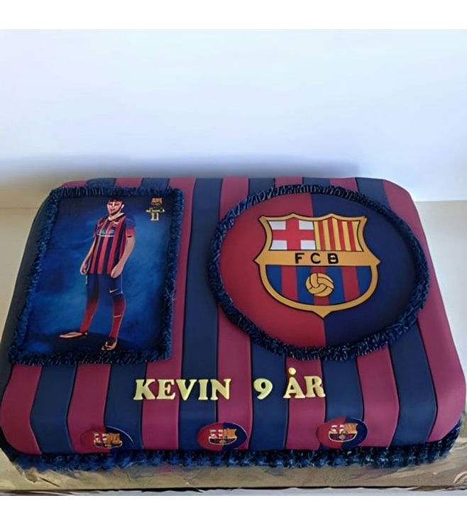 Neymar Jr. Photo Emblem Cake, Football Cakes