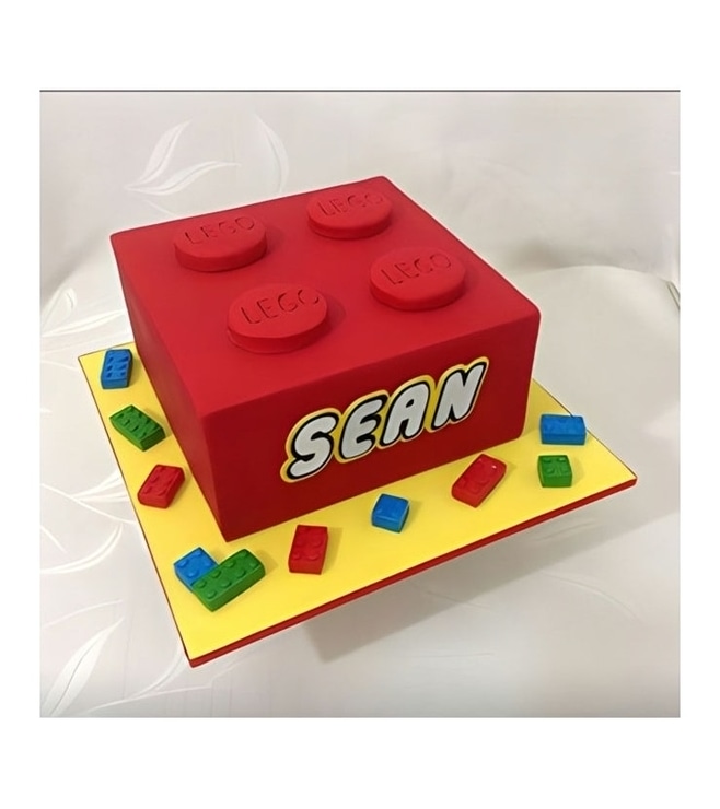 Minimalist Lego Block Cake, 3D Themed Cakes