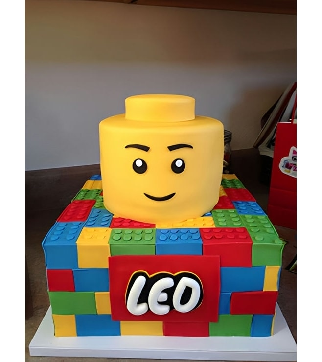 Lego Box Tiered Birthday Cake