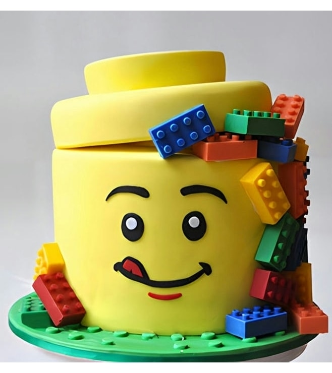 Lego Head Cake