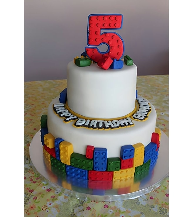 Lego Birthday Number Cake