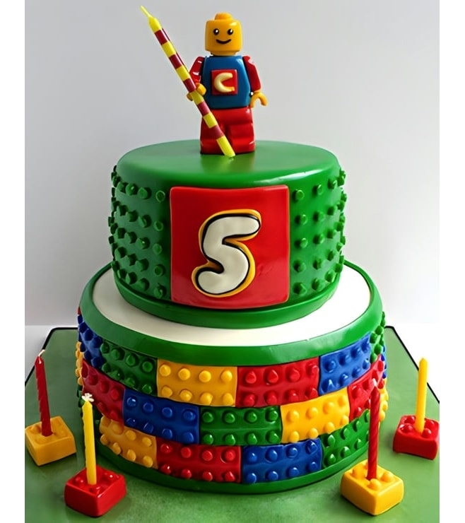Lego Block Mountain Birthday Cake