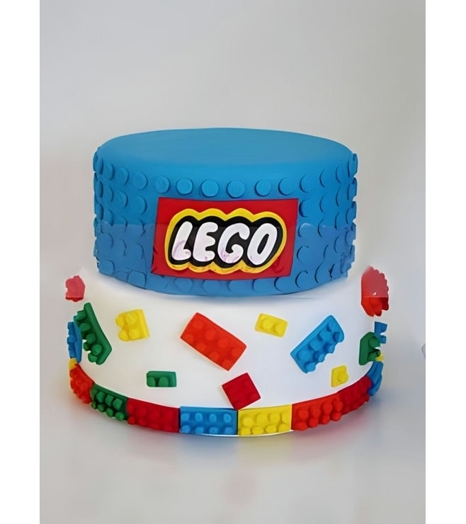 Classic Lego Tiered Cake, Lego Cakes