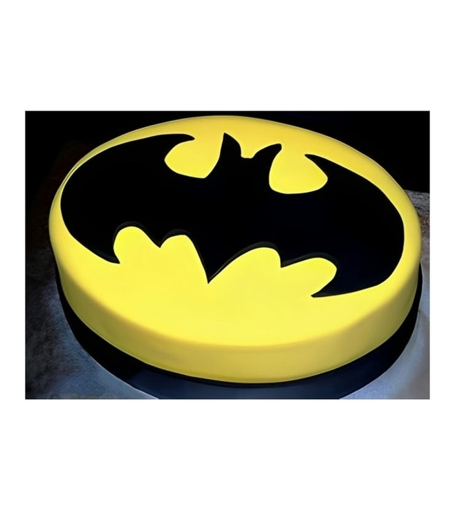 Classic Batman Symbol Cake