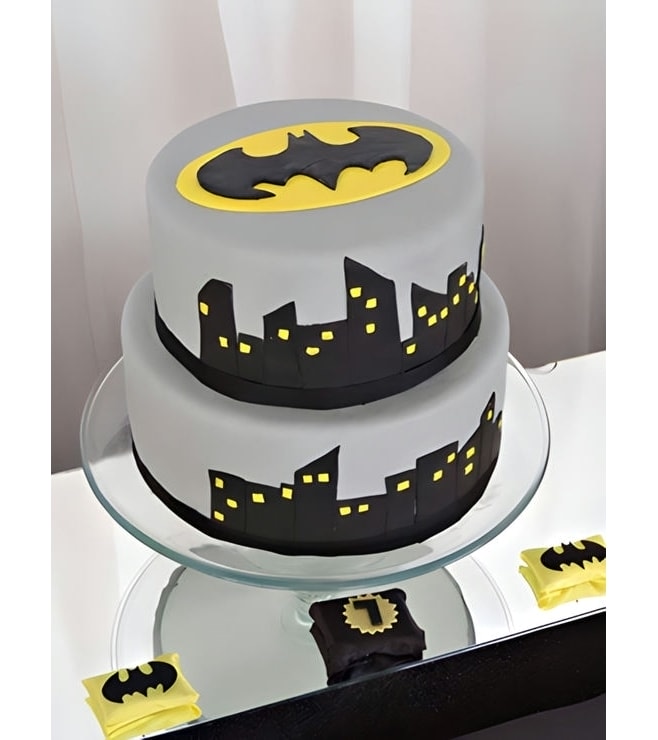 Batman Gotham City Streets Tiered Cake, Batman Cakes