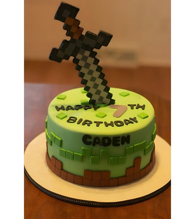 Minecraft Diamond Sword Cake, 3D Themed Cakes