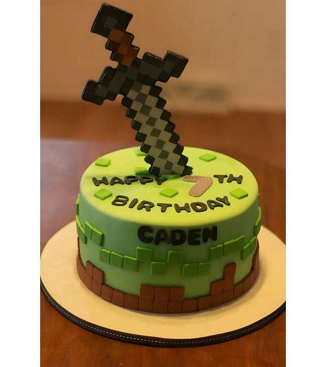 Minecraft Diamond Sword Cake