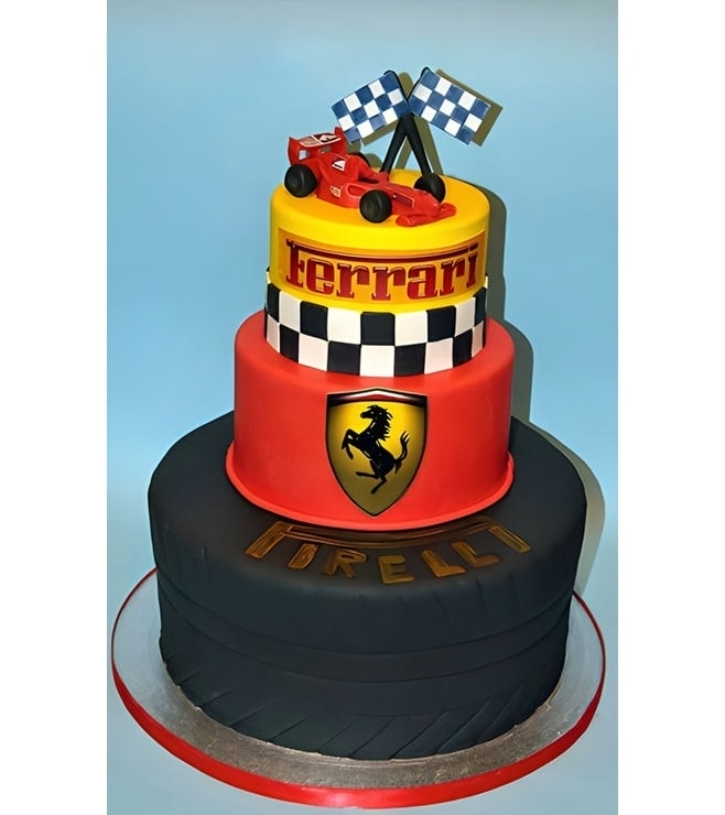 F1 Winner's Circle Ferrari Cake, Ferrari Cakes