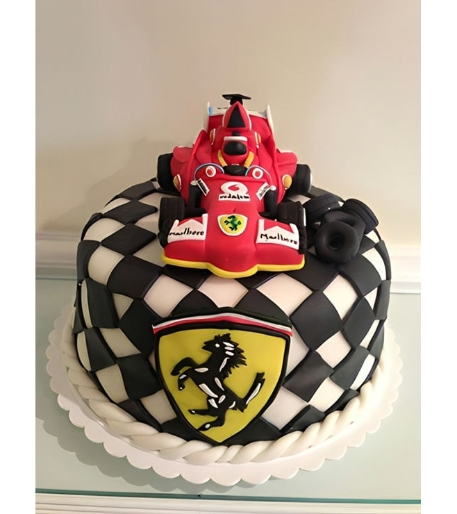 Ferrari F1 on Top Cake